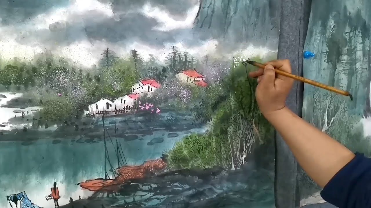 Chinese watercolor painting - Enchanted landscapes