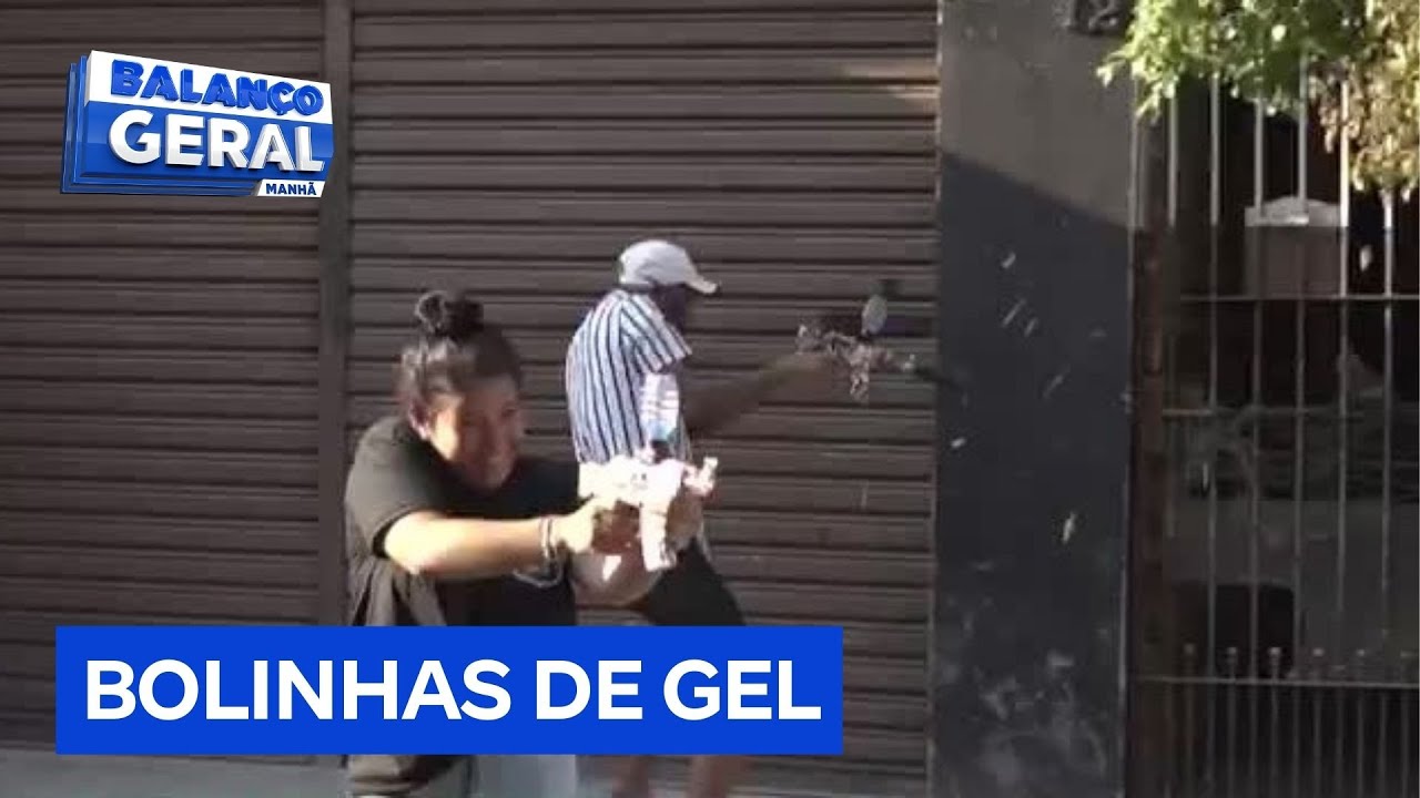 Jovens marcam encontros e invadem ruas com armas de bolinhas de gel