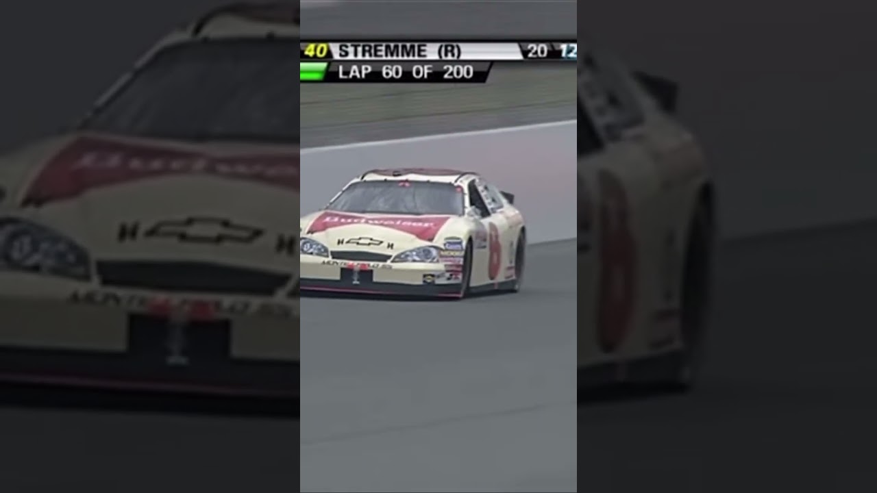 Dale Jr battles Jeff Gordon in a Ralph Earnhardt throwback car! Michigan 2006 NASCAR