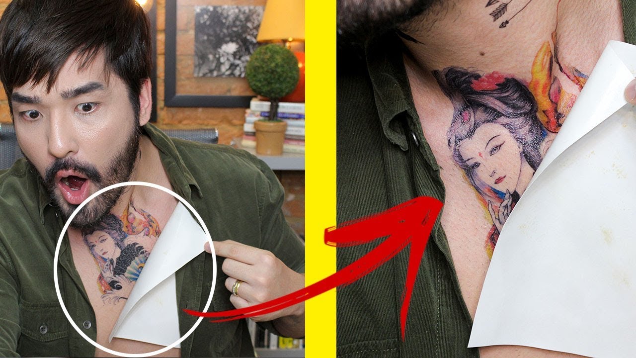 COMO TER UMA TATUAGEM FALSA MUITO REALISTA! É INCRÍVEL!