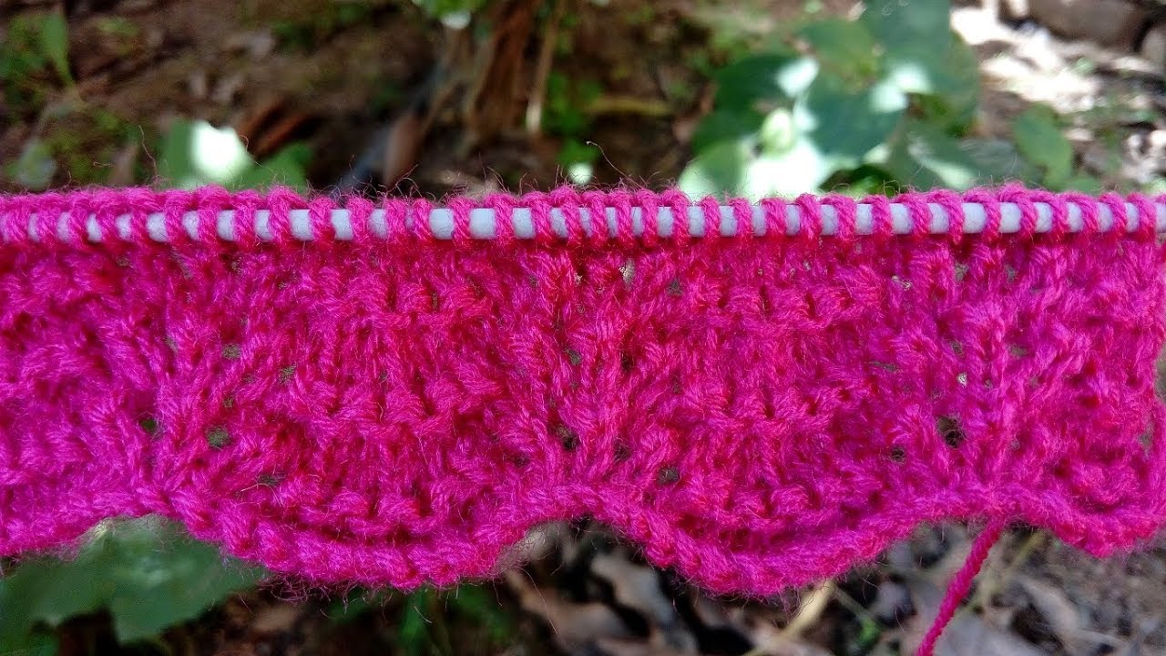 Zig-Zag / Scalloped Knitting Pattern for Cardigan