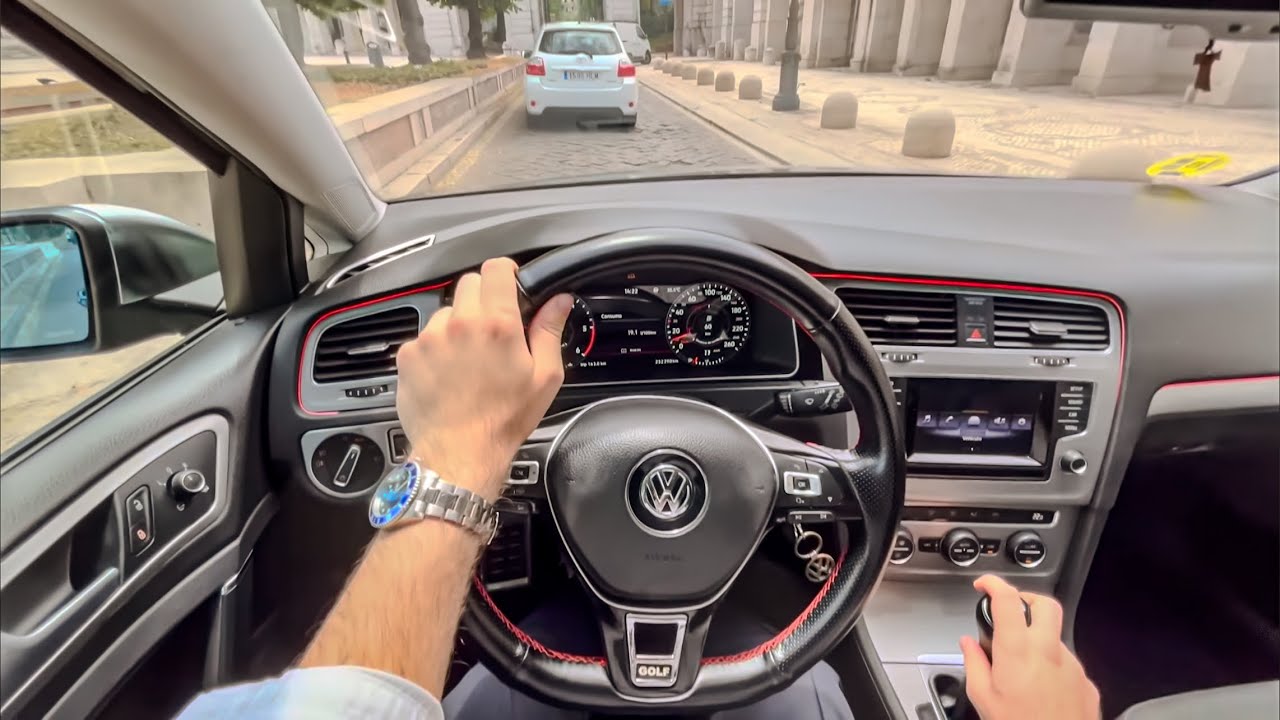 2014 Vw Golf 7 1.6 TDI | 4K POV Asmr Town driving | Aranjuez, Spain