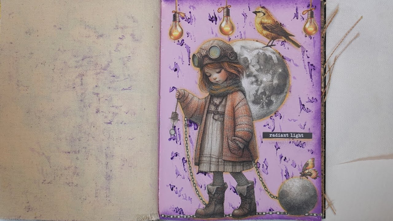 Art Journaling, mit dem Buch Fashionista Personas & more von @MaremiSmallArt