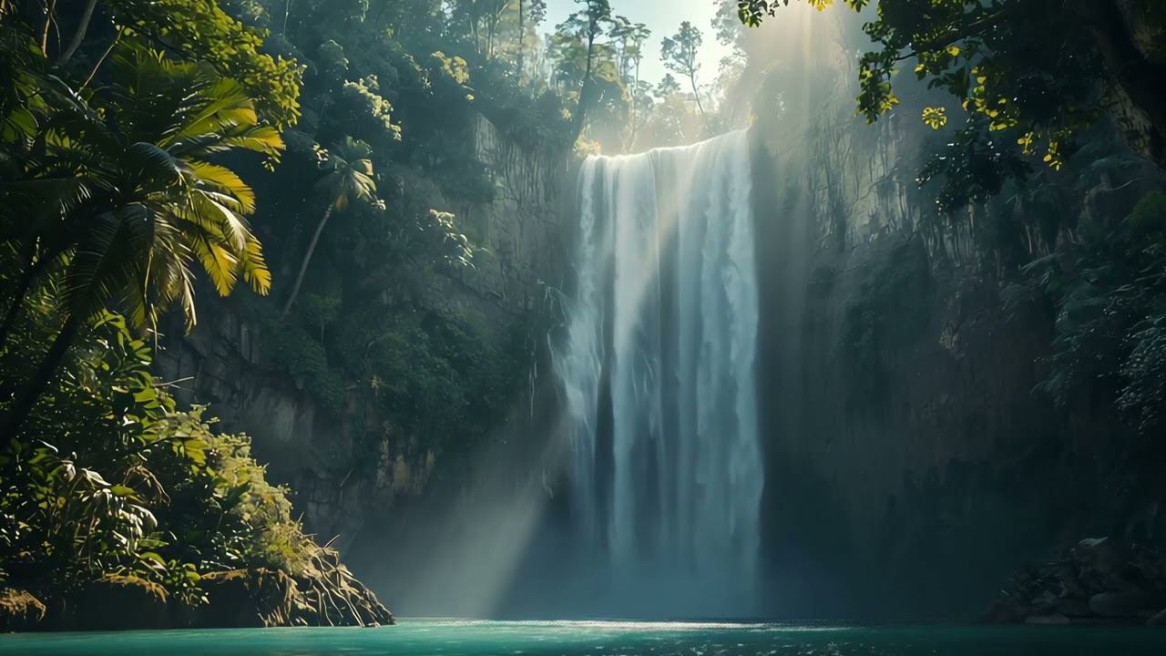 Waterfall & Birdsong 4K (1 HOUR)