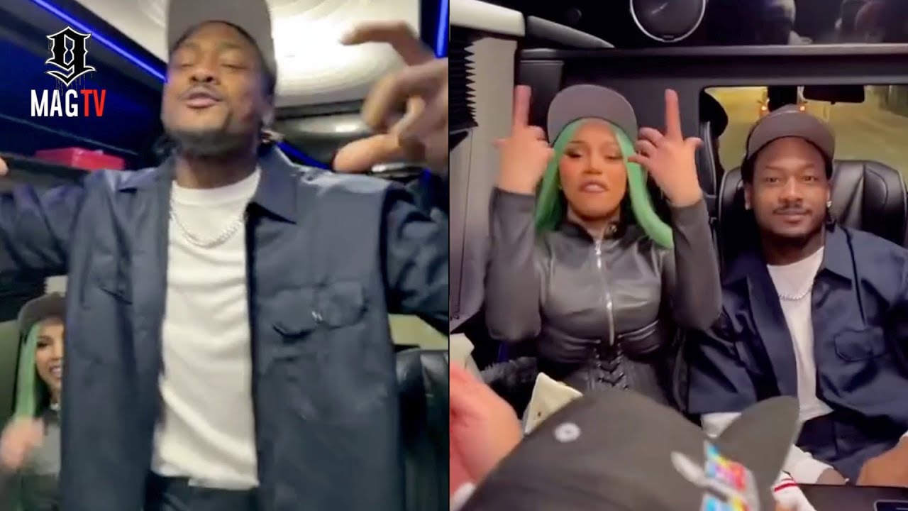 Stefon Diggs & Cardi B Bang Out In Sprinter Van After Patriots Advance To The Super Bowl! 🏈