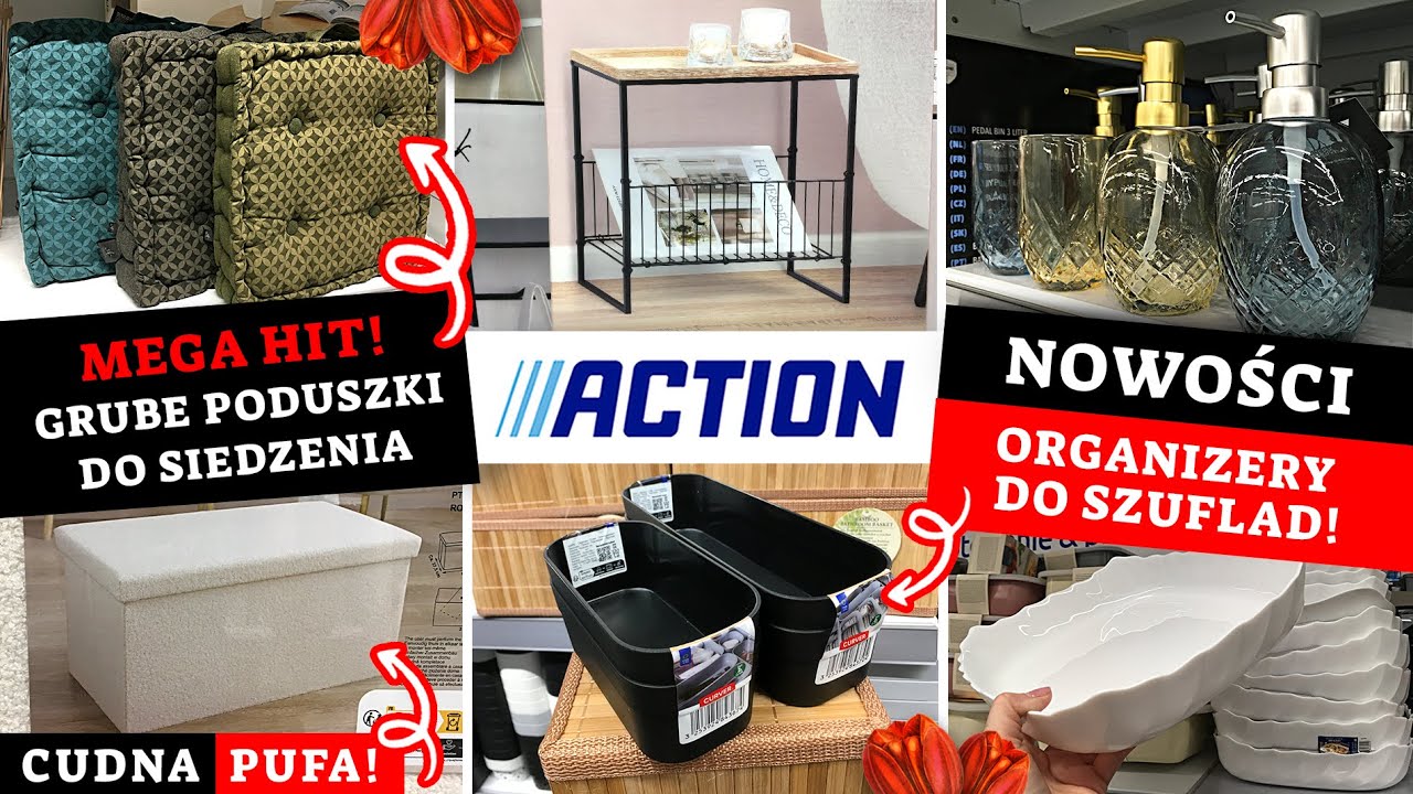 ACTION GRUBE SIEDZISKA! 😍 CUDNE STOLIKI!  TANIE ORGANIZERY DO SZUFLAD 😱 🔥 NOWOŚCI 🔥