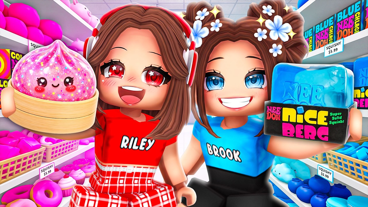 PINK VS BLUE SQUISHY HUNTING CHALLENGE..(Brookhaven)