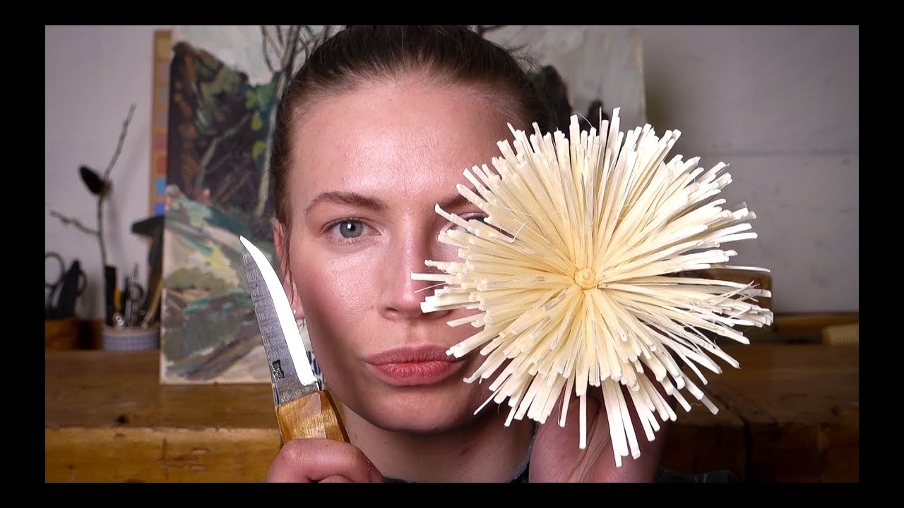 Att göra en borste från ett stycke hägg || Brush made out of one piece of Hackberry