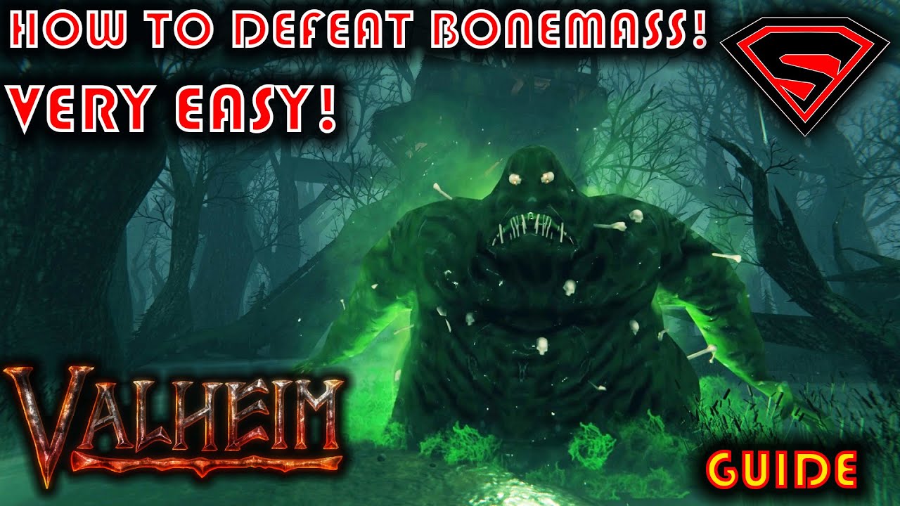 VALHEIM HOW TO DEFEAT BONEMASS - BONE MASS BOSS FIGHT EASY SOLO FIGHT