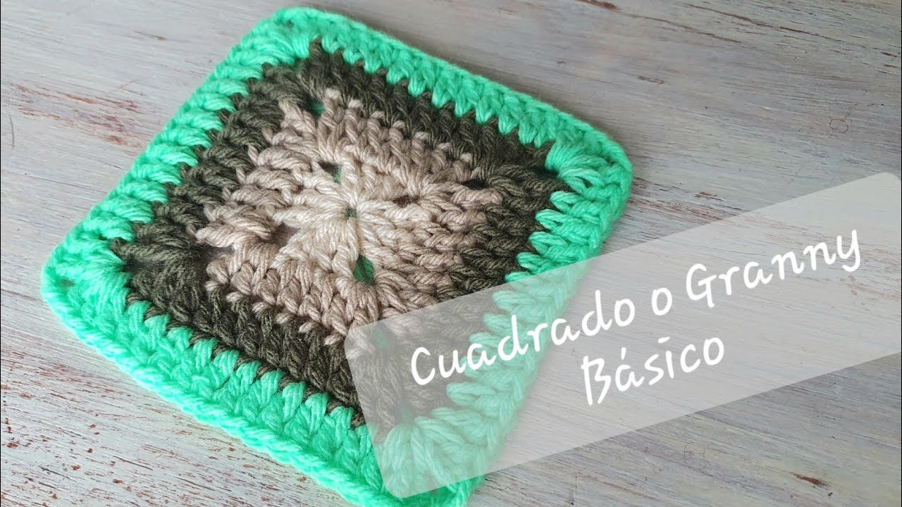 Curso de Crochet o Ganchillo paso a paso. Tutorial del Granny o cuadrado básico cerrado.