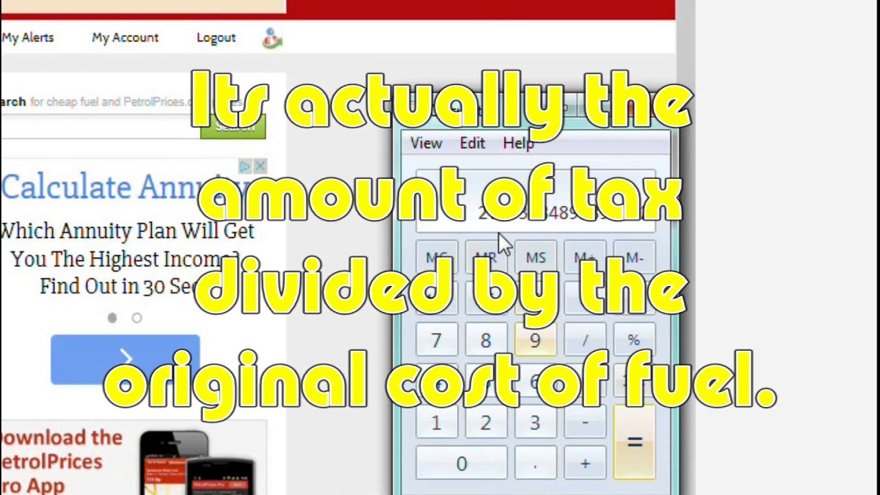 UK Fuel Duty Tax Dec 2014 = 259%!