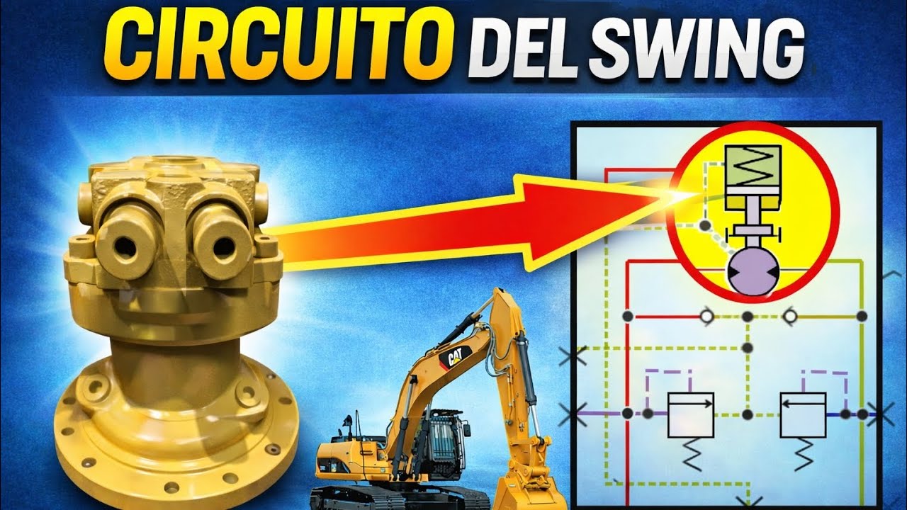 ⚙️¿Cómo Funciona el Circuito Hidráulico del SWING en una Excavadora? | Explicado Paso a Paso