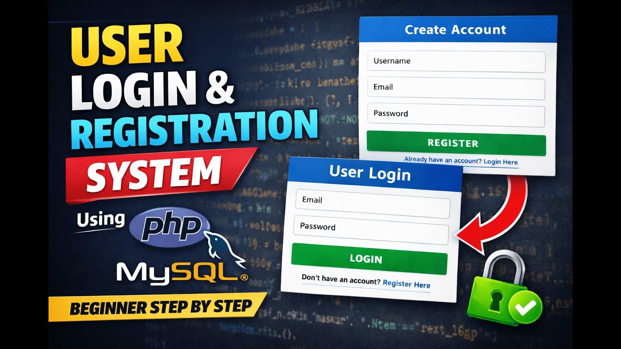 User Login & Registration System Using PHP & MySQL | Beginner Step by Step