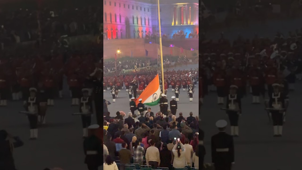 #beatingtheretreat #2025 #delhi #indianflag #ceremony #shorts