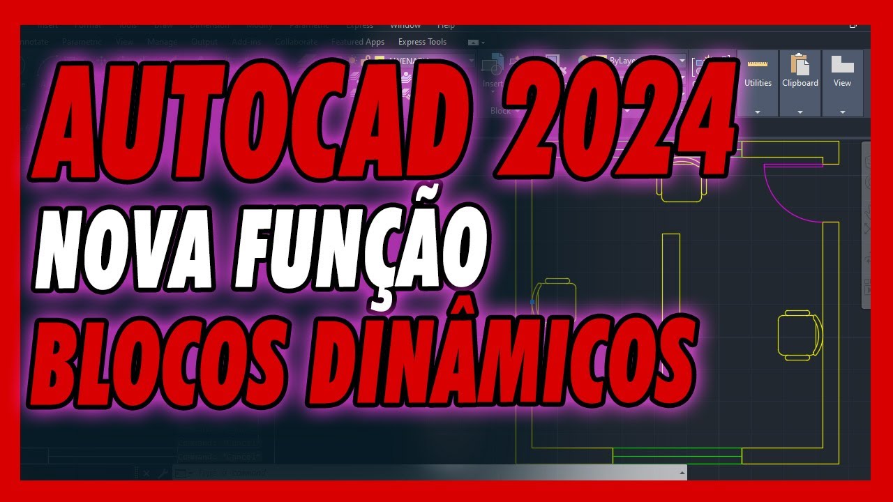 AutoCAD 2024 - NOVA FUNÇÃO - BLOCOS DINÂMICOS