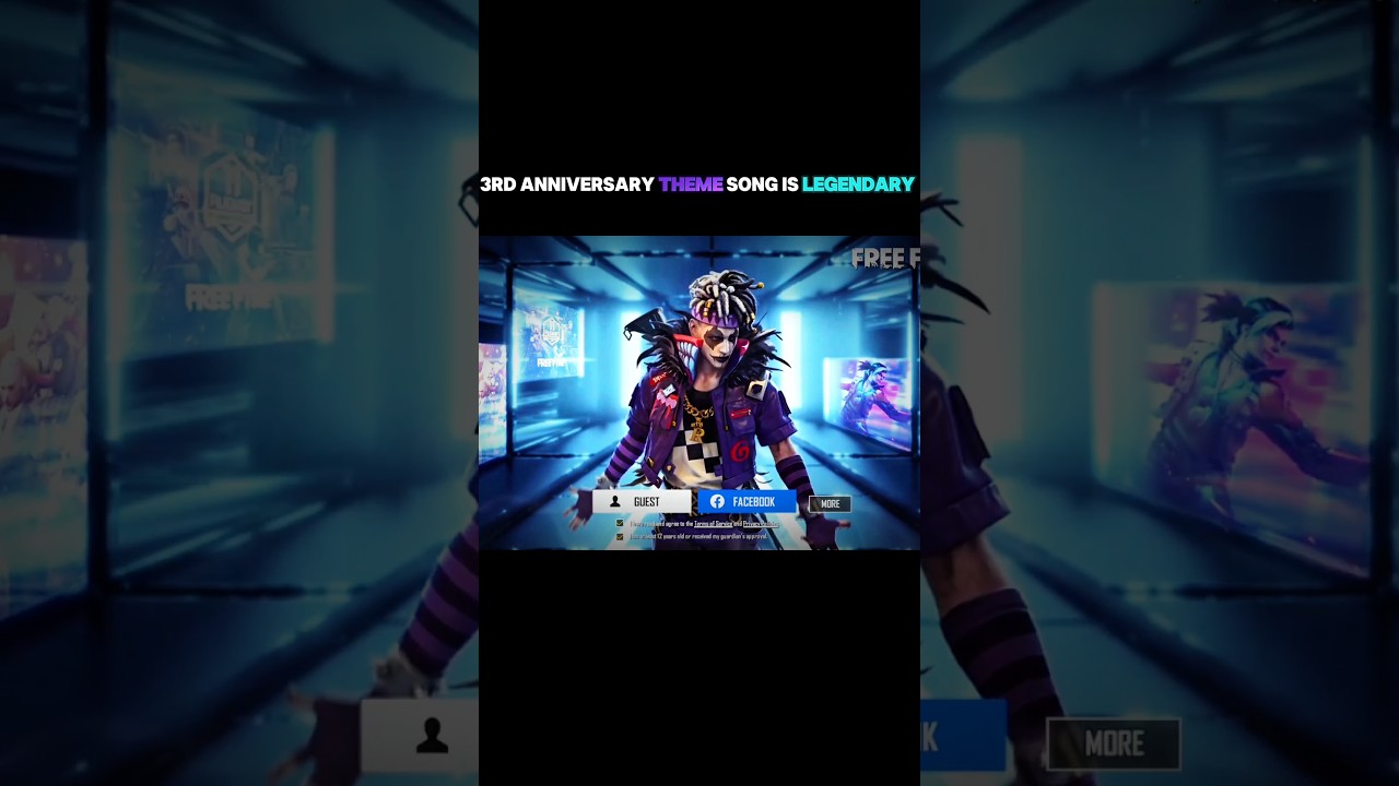 3rd Anniversary 💀Theme Song Vs 7th Aniversary😐 song || #freefire#Shorts