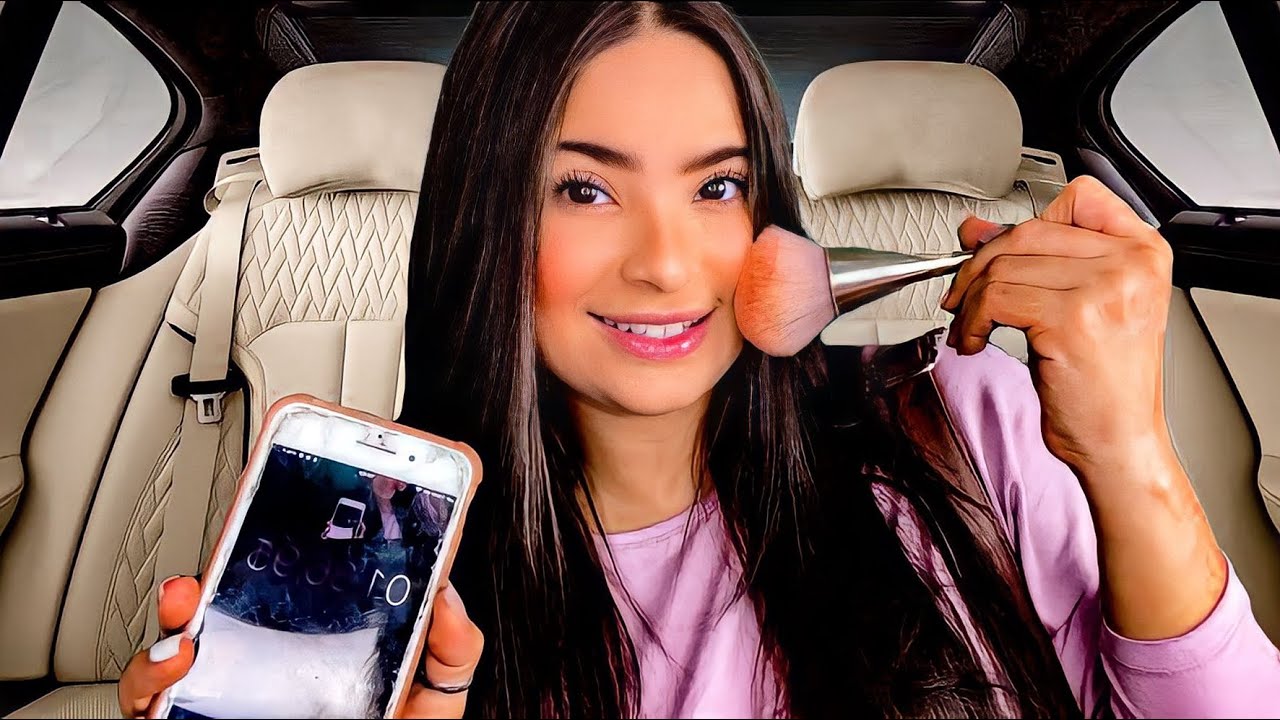 ASMR:ME MAQUIANDO NO UBER,SÓ QUE ESTOU ATRASADA!