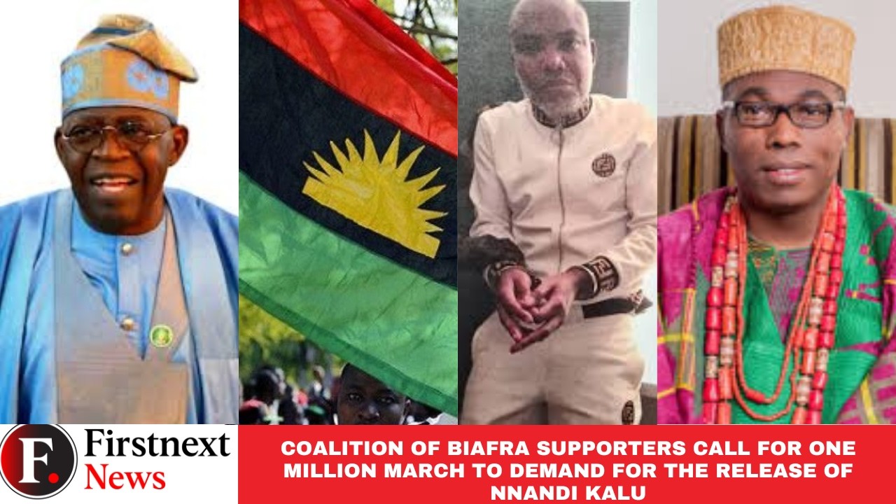 Coalition Of Biafran Supporters Call For' 1 Million March' To Demand Release Of Nnamdi Kanu.
