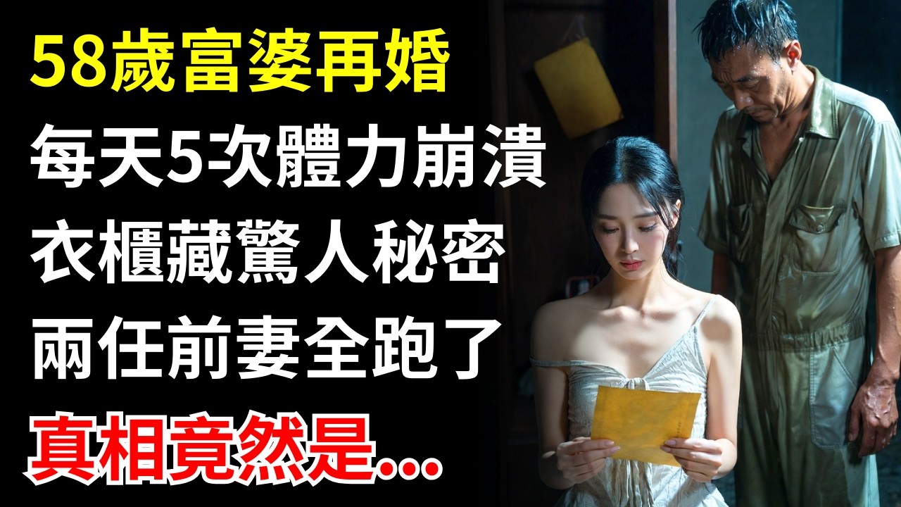 58歲寡婦再婚木工師傅，新婚夜竟「一天5次」！發現衣櫃驚人秘密後，她揭開兩任前妻離去的真相...