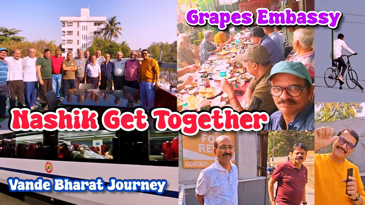 Nashik Get-Together Vlog | College Friends Reunion 🚆 Vande Bharat Journey & Food at Grapes Embassy