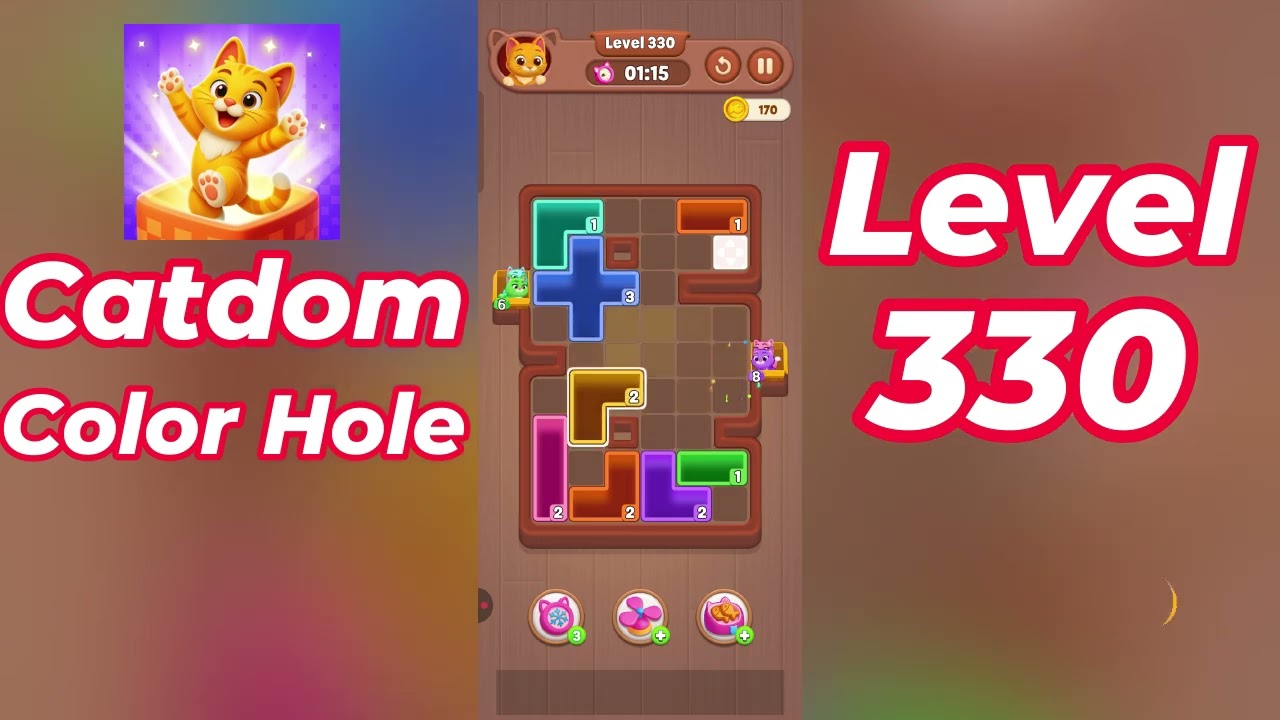 Catdom Color Hole Level 330 Walkthrough [NEW UPDATE] 🐱🟣 | Relaxing Color Puzzle Game | Go Answer