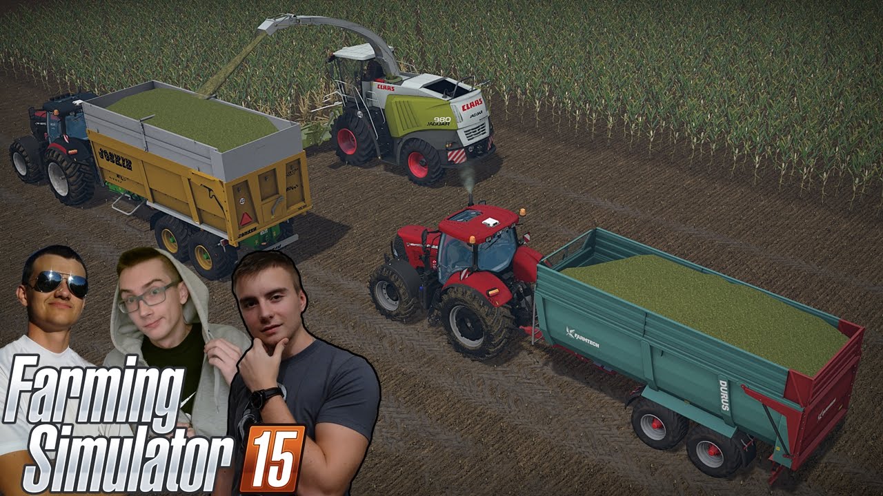 Let's Play Farming Simulator 2015 #82 Caseowa Kiszonka z Bolkiem i Bronczkiem :D