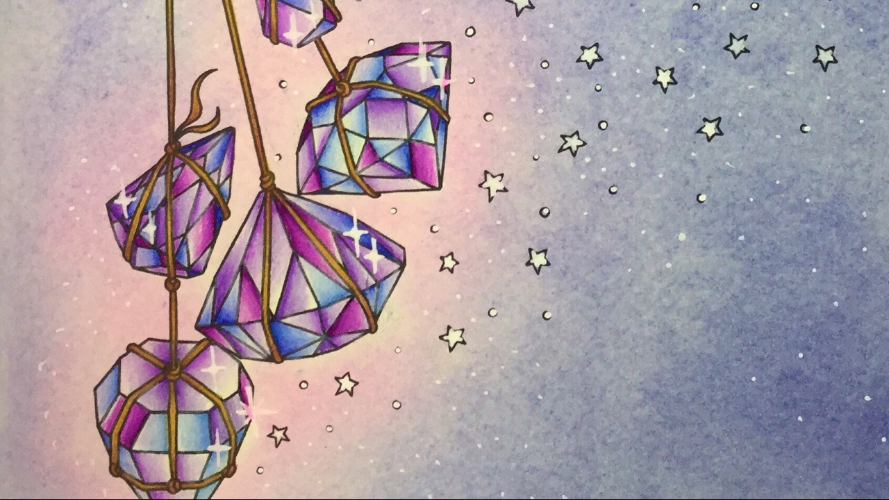 DAYDREAMS - DAGDROMMAR by Hanna Karlzon - prismacolor pencils - color along