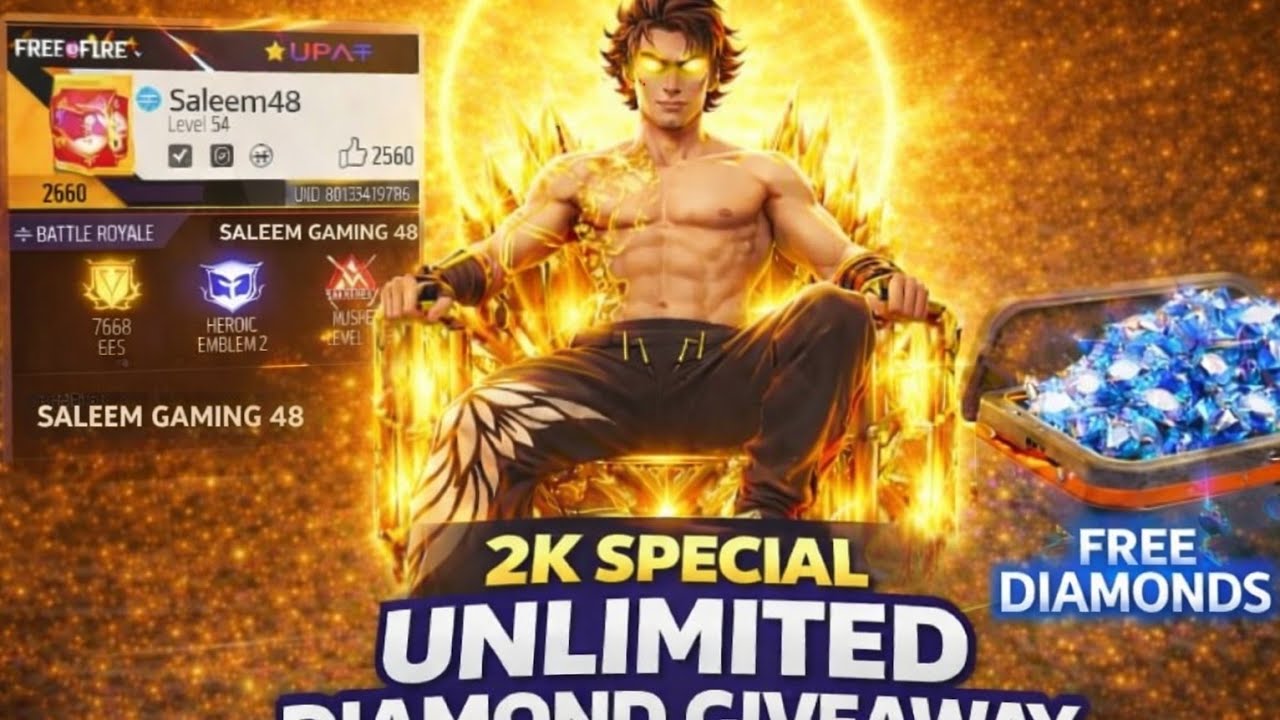 SALEEM GAMING 48  is live! 2K SPECIALY GIVEAWAY ON|SALEEM GAMING 48 |💎 AND CASH GIVEAWAY
