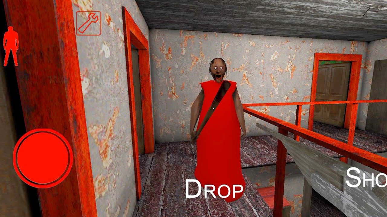GRANNY GAME HORROR ESCAPE GAMEPLAY | PLAYING AS RED GRANNY MOD |
