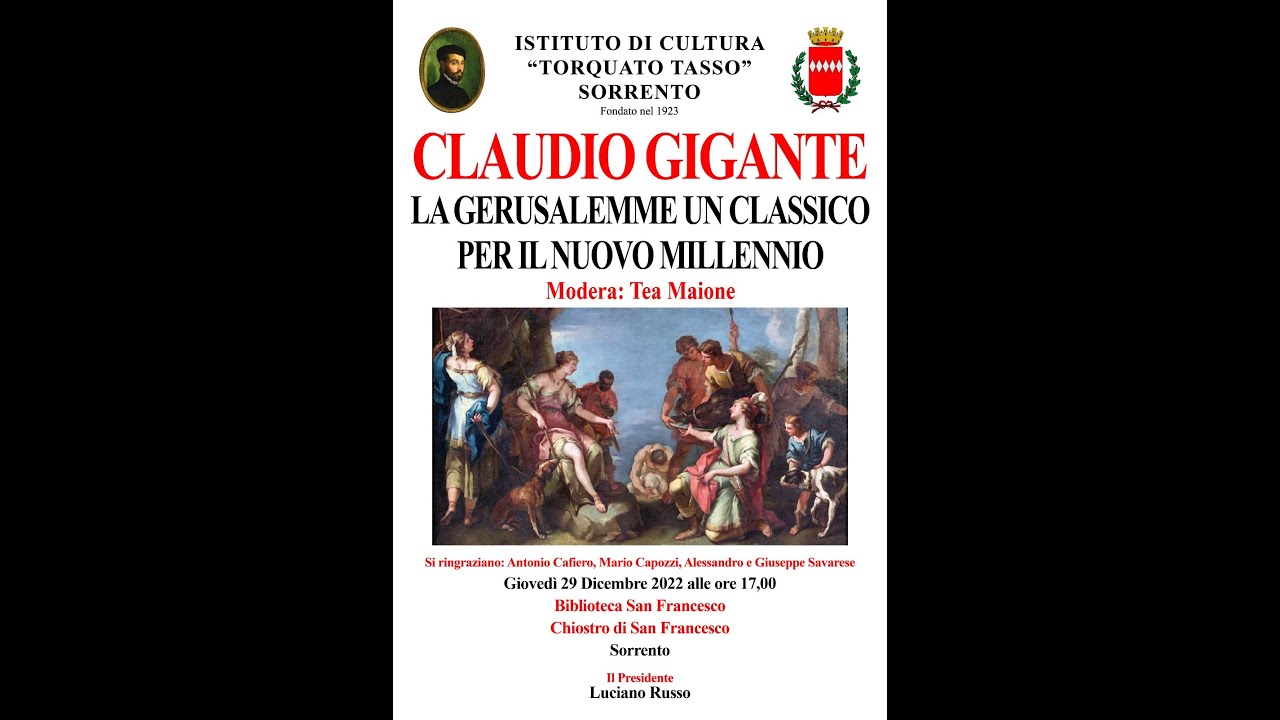 Claudio Gigante-La Gerusalemme un classico per il nuovo millennio-Sorrento 29/12/2022