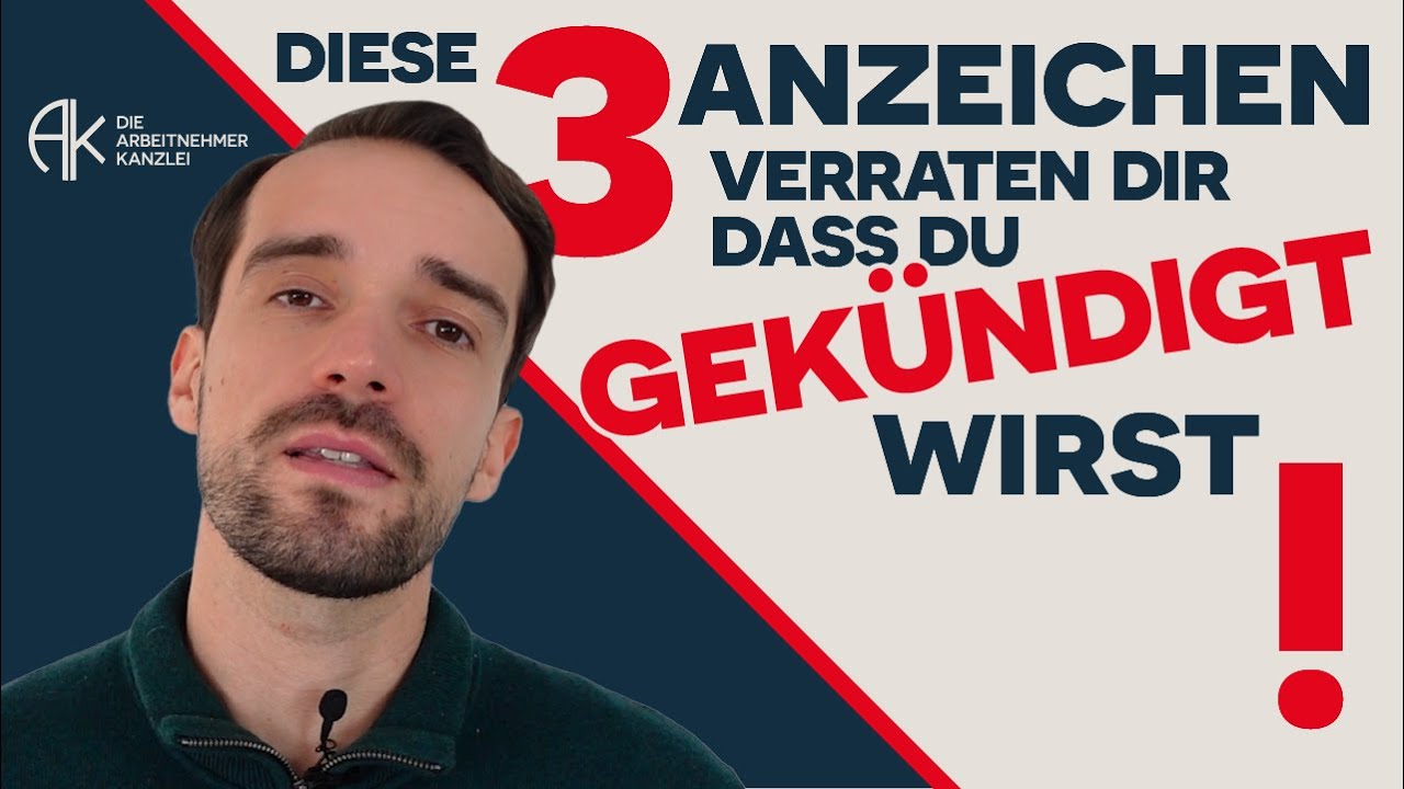 Wirst du bald gekündigt? Diese 3 Anzeichen verraten es dir! #arbeitsrechtfürdich #arbeitnehmerrecht