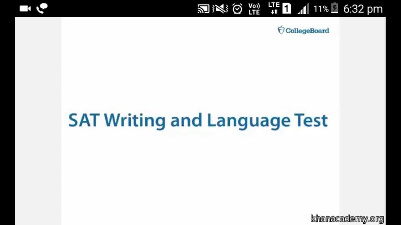 Introduction : SAT Writing and Language test