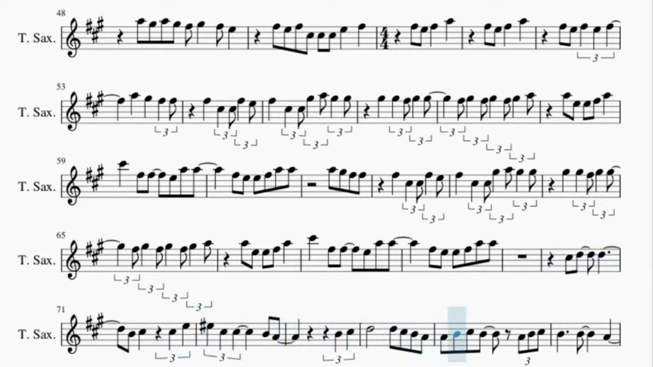 Take Me to Church  Hozier Tenor Sax Sheet Music