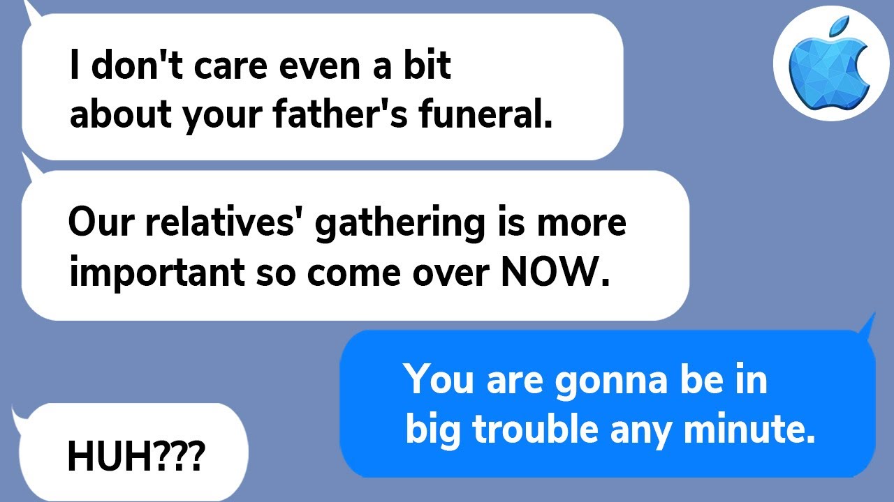 【Apple】My MIL who was flaming mad called me during my father's funeral and told me to come home...
