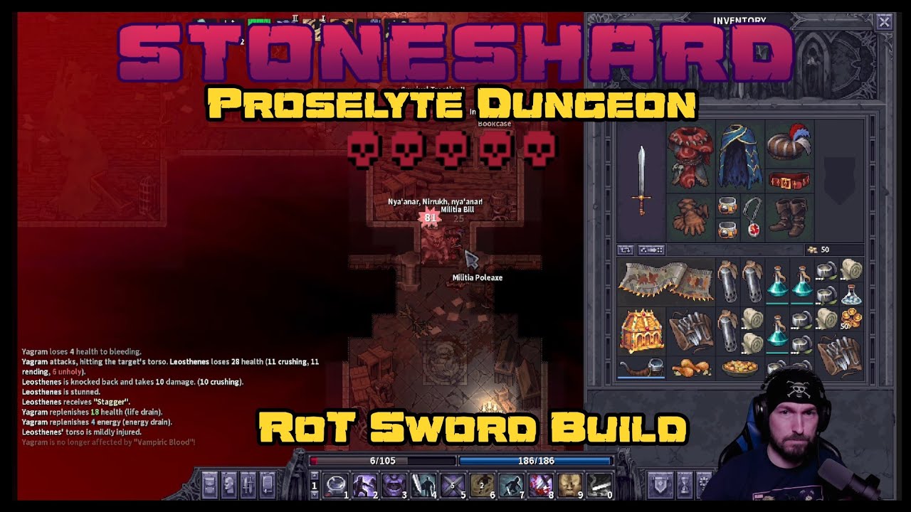 RoT Sword Build vs Proselyte Tier 5 Dungeon - Stoneshard - Patch 0.9.2.13