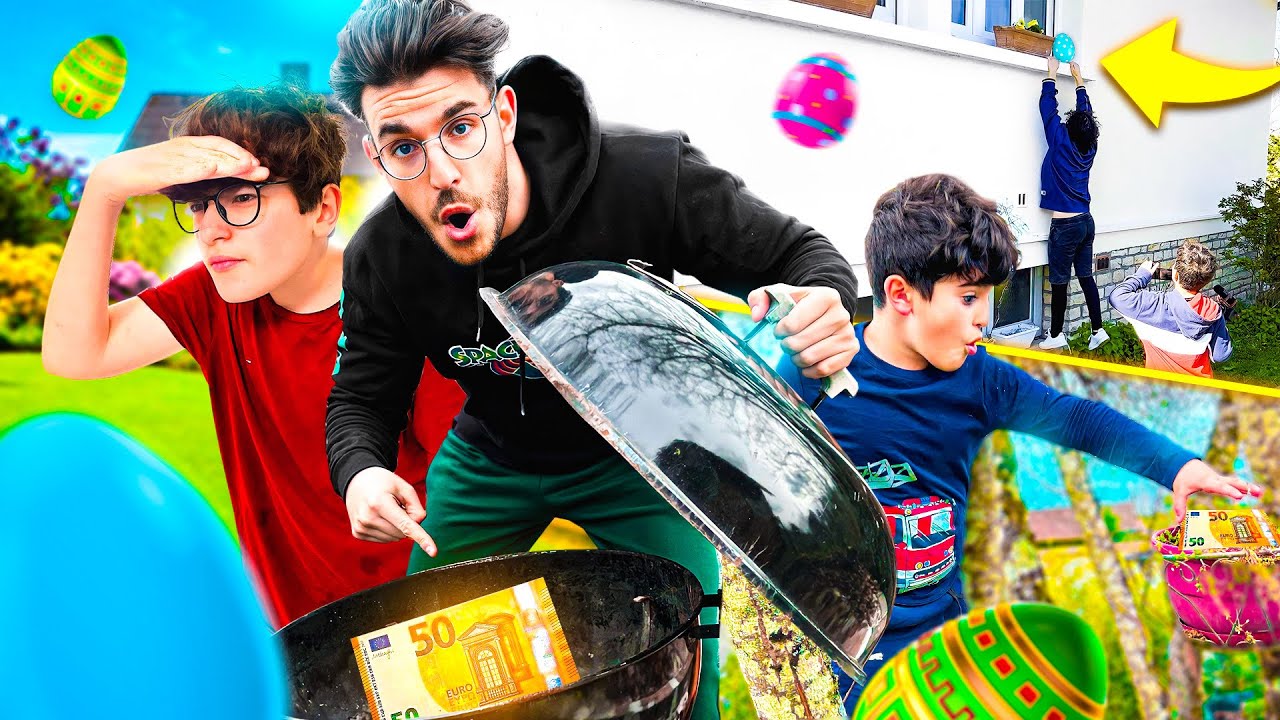 J’AI CACHÉ DES ŒUFS (dattes) DE PÂQUES POUR MES PETITS FRÈRES.. 100€ À TROUVER ! #vlog3