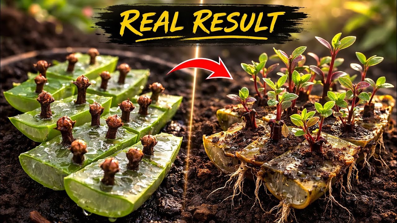 Grow Plants Fast Using Aloe Vera & Cloves | Amazing Gardening Hack #aloevera #trending