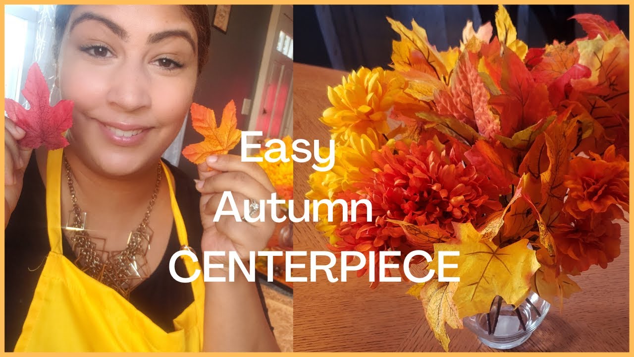 DIY Centerpiece Easy Autumn Floral Arrangement