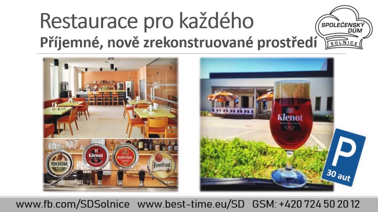 Prezentace Restaurace Společenský dům Solnice
