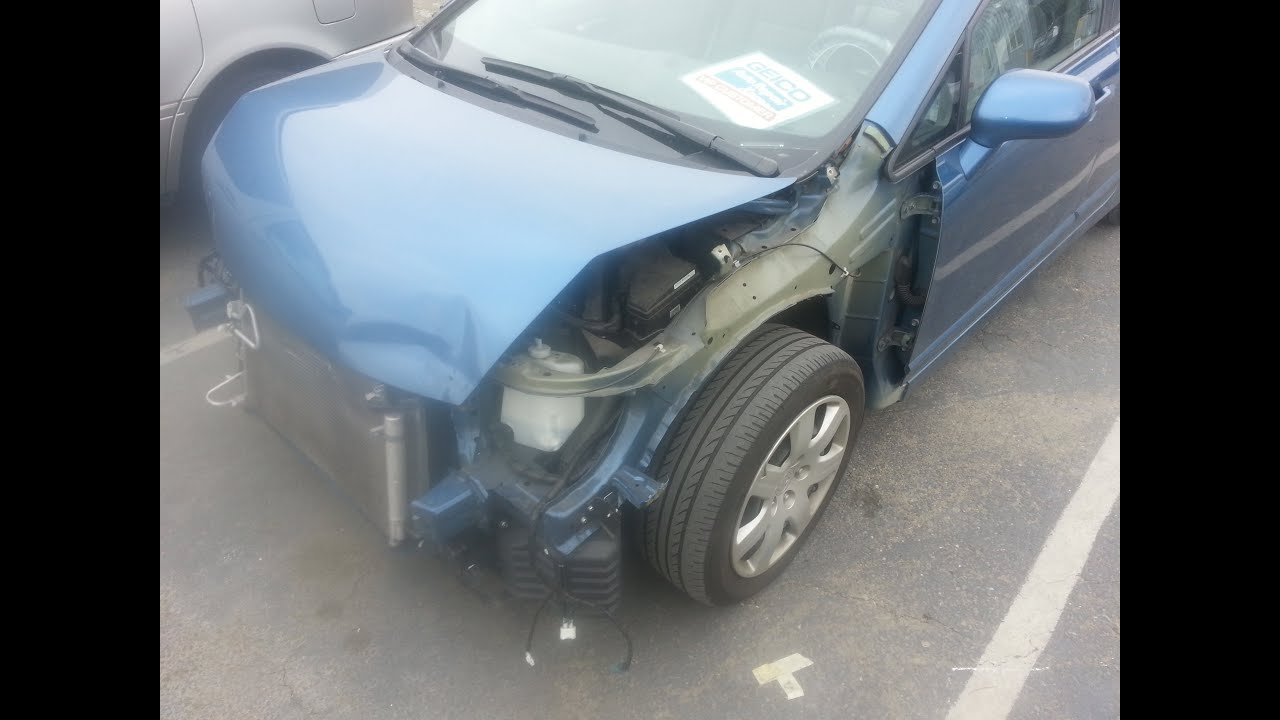 Front End Damaged 2011 Honda Civic BEFORE & AFTER