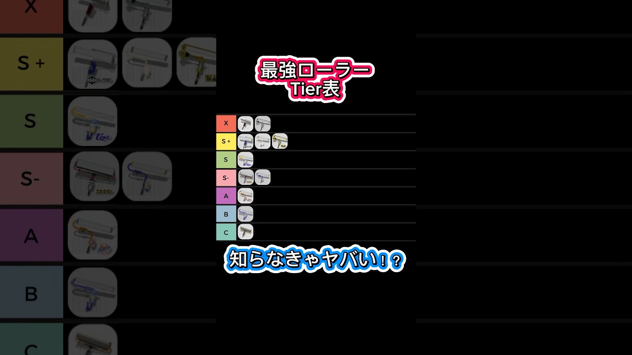 最強ローラTier表X帯ならこれ知らないとヤバい【スプラトゥーン3】#スプラトゥーン3 #スプラ女子 #スプラ3 #ヴァリアブルローラー #ダイナモローラー #ダイナモローラーテスラ#shorts