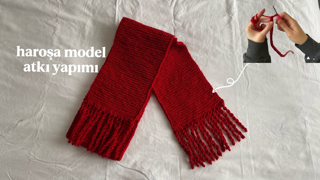 kolay atkı yapımı modeli 🧣| easy knitting scarf pattern