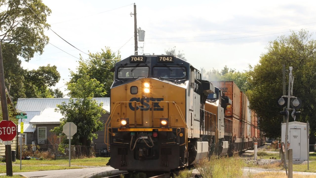 (CSX CE&D Sub Railfanning) Northbound Intermodal At Vincennes, IN
