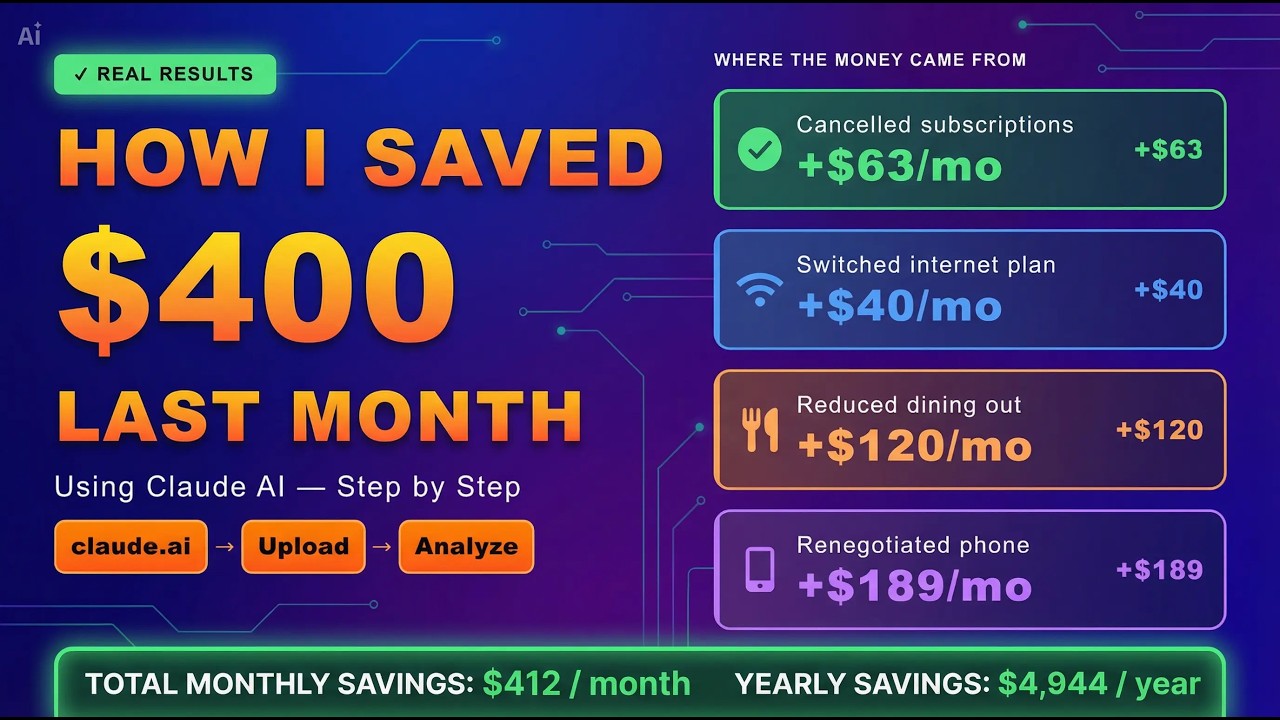 How I Used Claude AI to Save $400 Last Month (Step by Step)