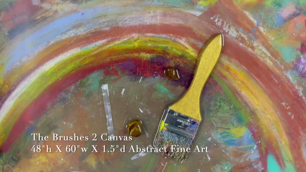 The Crystal Brush Explosion   Canvas size: 48