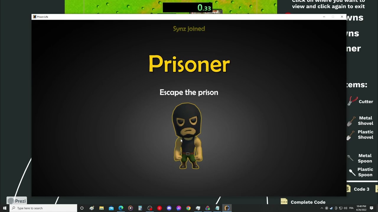 Prison Life Speedrun Steam (PC) psychoDRmonster