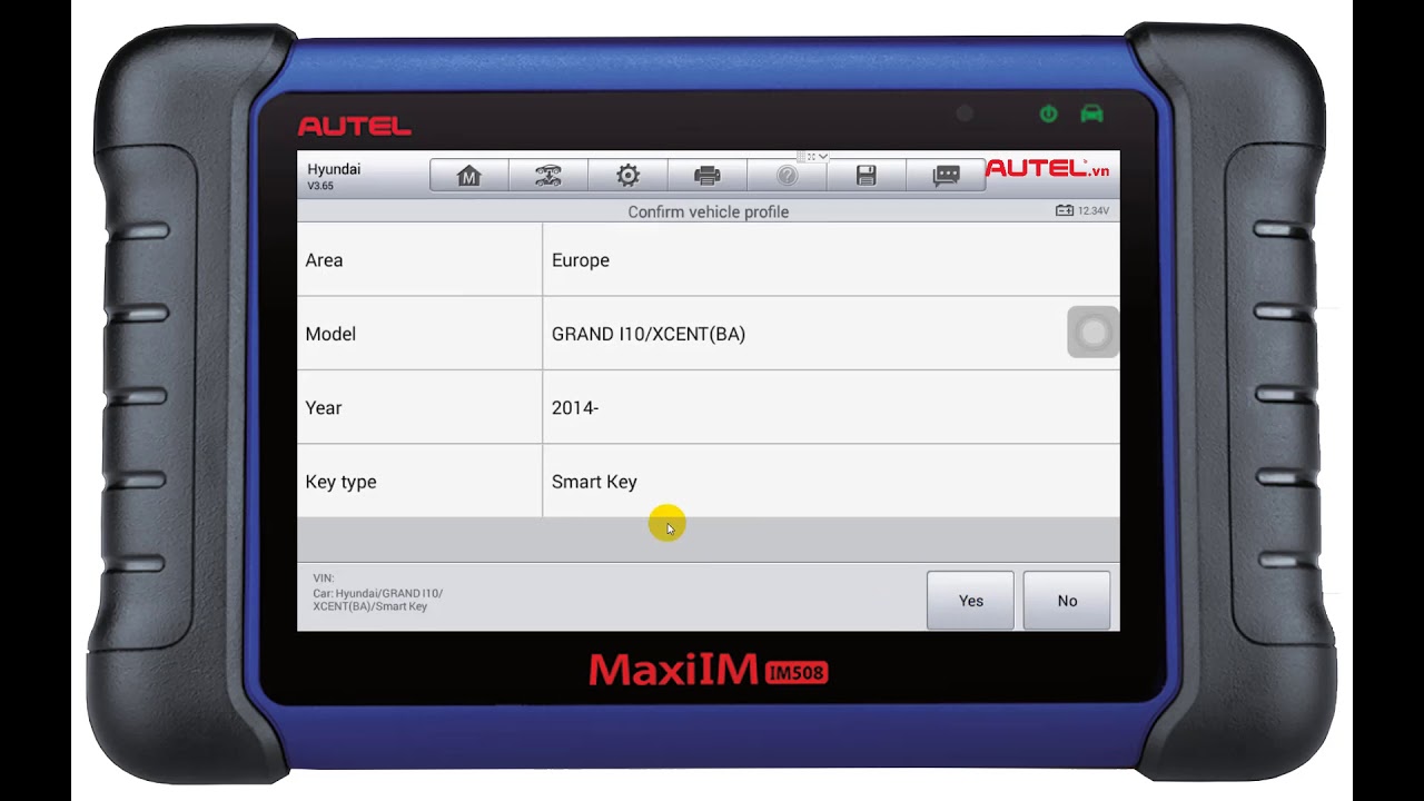 Hyundai Grand I10 1.2 MT 2019 Smartkey Programming using AUTEL IM508 (All keys lost)
