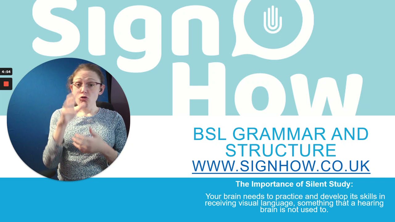 BSL Grammar and Structure 1