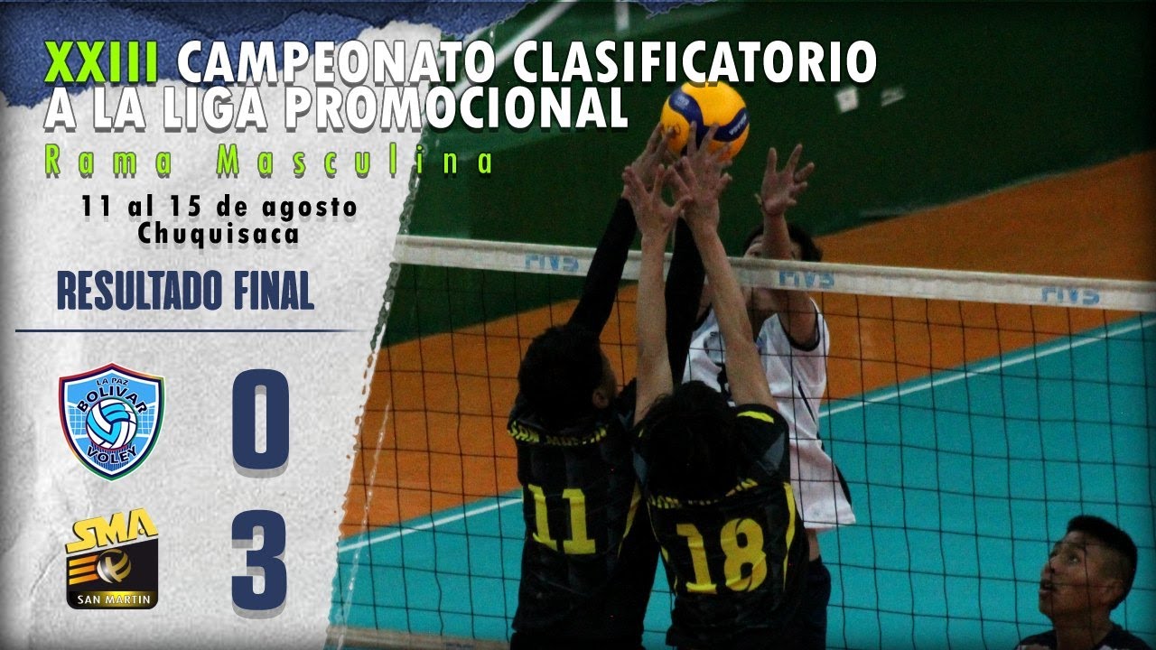 Bolivar Voley(LPZ) 🆚 San Martin (CBA) | XXIII CAMPEONATO CLASIFICATORIO A LA LIGA PROMOCIONAL | MASC