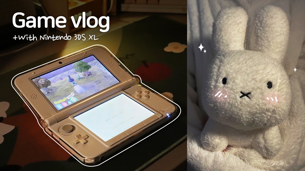 Game vlogㅣ10년전에 산 3DS 수리 후 두쫀쿠 먹으면서 게임하기🎮 가족들 몰래 시작한 브이로그 ㅣ 책상 정리하고 요쿠모쿠 쿠키 냠냠🍪ㅣ튀어나와요 동물의 숲 플레이ෆ